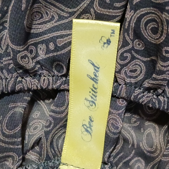 FINAL Price before donated. Be Stiched Purple/Grey Silky Sheer Blouse Sz S - Picture 5 of 13